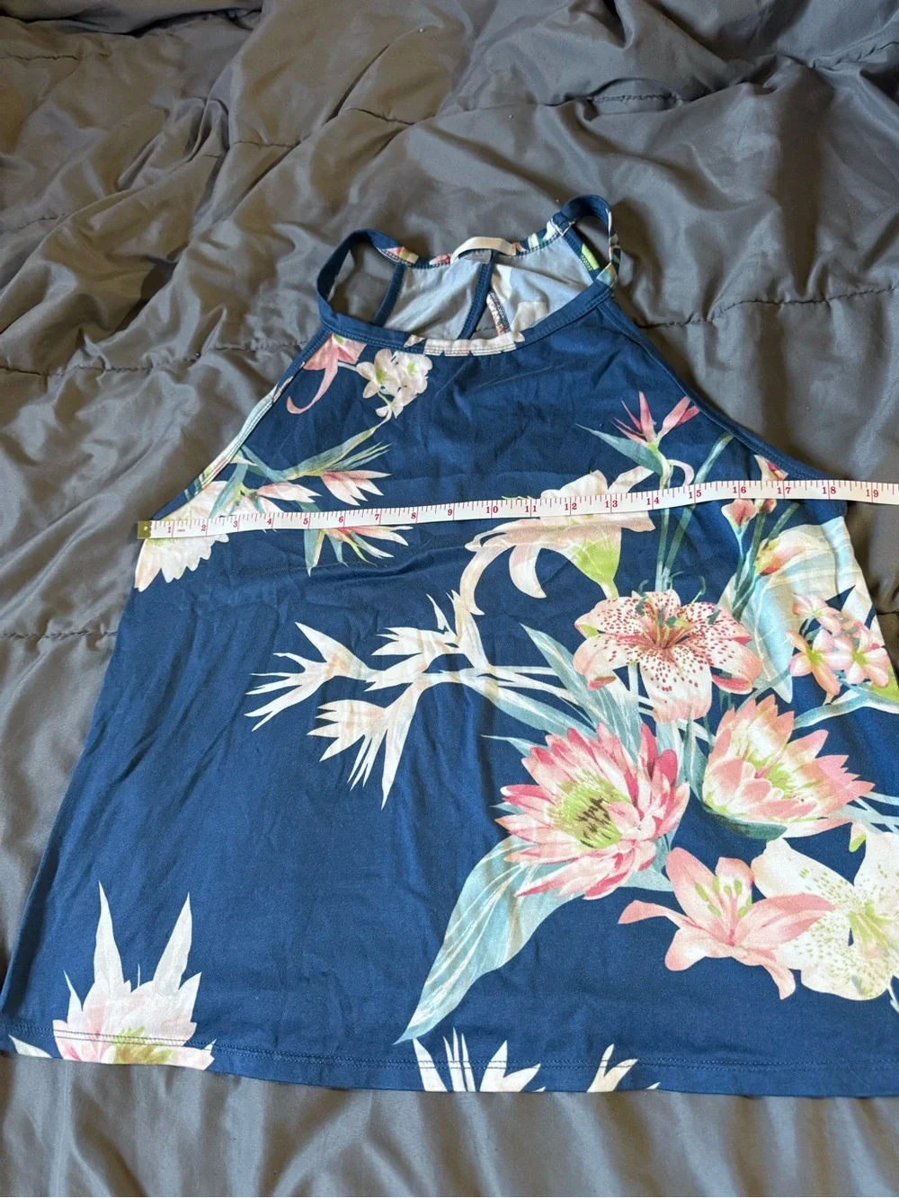 Women's Navy Floral Halter Pajama Set